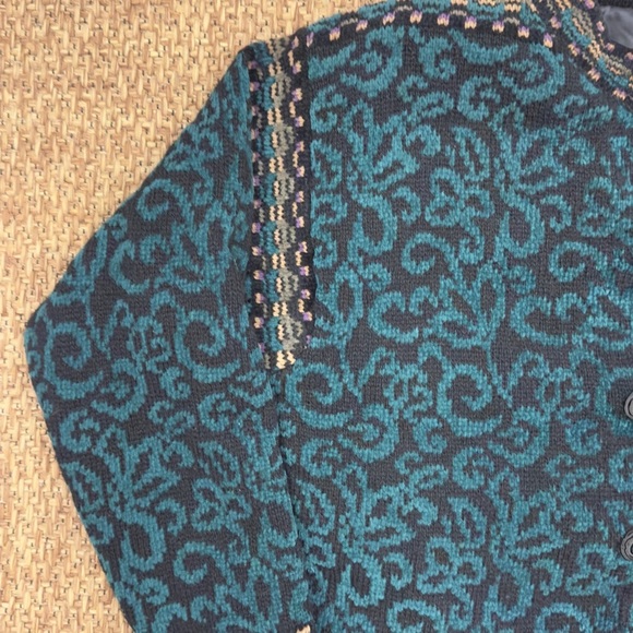 Vintage Icelandic Design Lined Sweater with Frog Fasteners - Picture 3 of 15